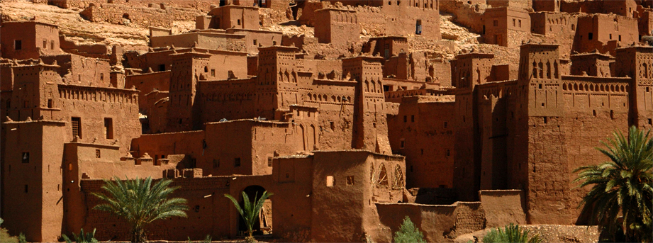 Marokko, kasbah in de buurt van Marrakech